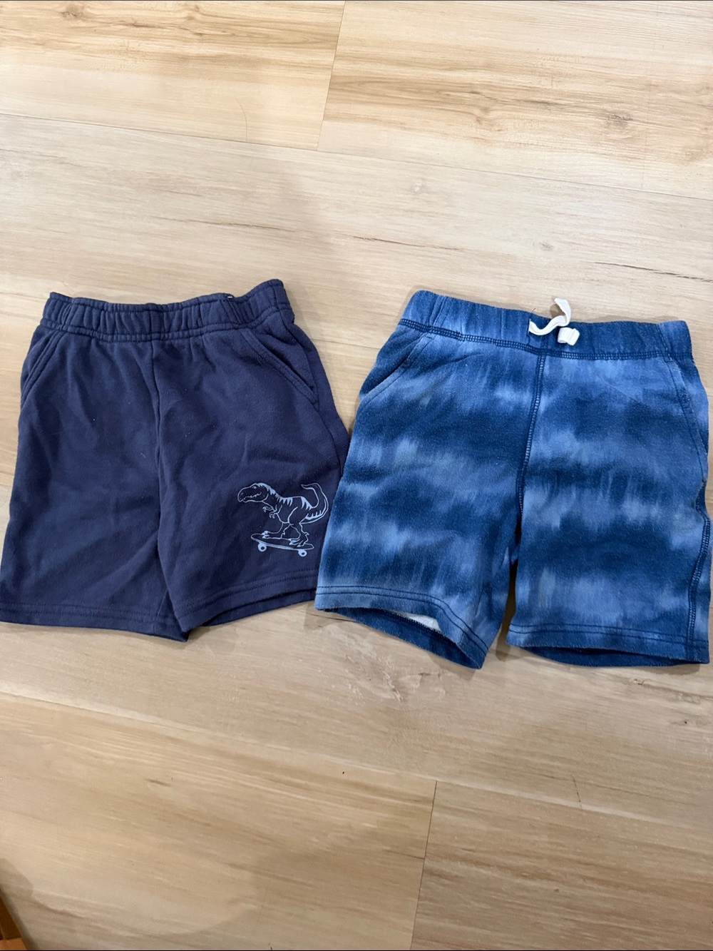Carter's Navy Solid & Blue Tie-Dye Cotton Shorts Set